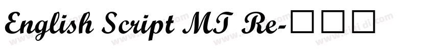 English Script MT Re字体转换 English Script MT Re字体转换